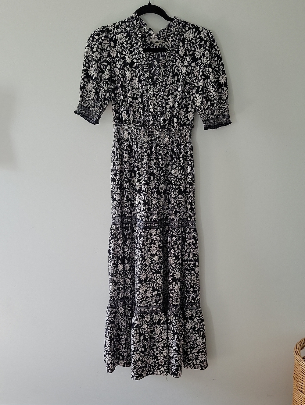 Max Studio Black and White Floral Maxi Dress